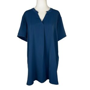 NEW WITH TAGS TIMESON‎ SHORT SLEEVED NOTCHED V-NECK WOMEN'S BLOUSE
